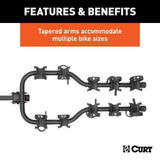 18065 Premium 5-Bike Two Arm Hitch Mount Bike Rack, Fits 2-in Receiver, Black P7E7 - product image 6