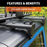 18122 Quick-Release Roof Rack Crossbars, Black Steel, Select Wrangler JK V3O0 - product image 4