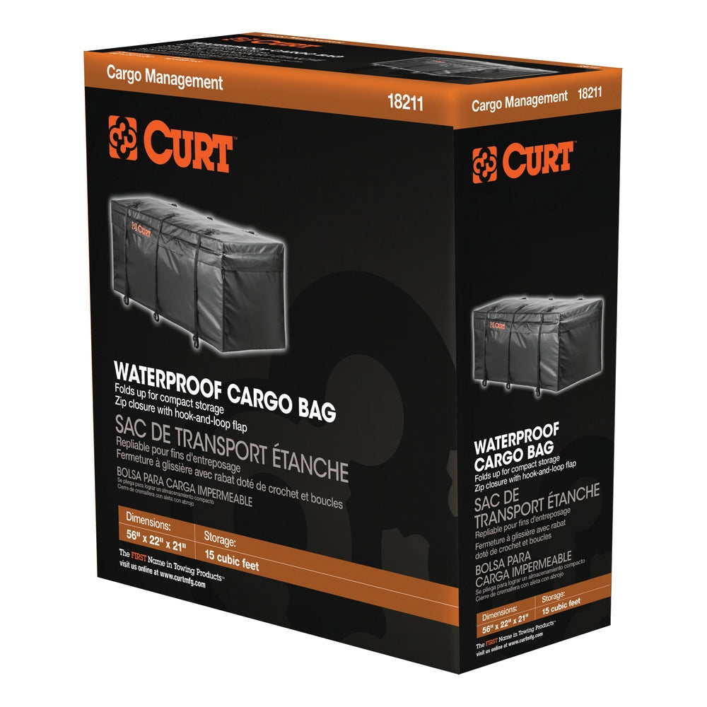 18211 Weather-Resistant Vinyl Roof Top Cargo Bag, Black, 56 x 22 x 21-in J8H8 - product image 2