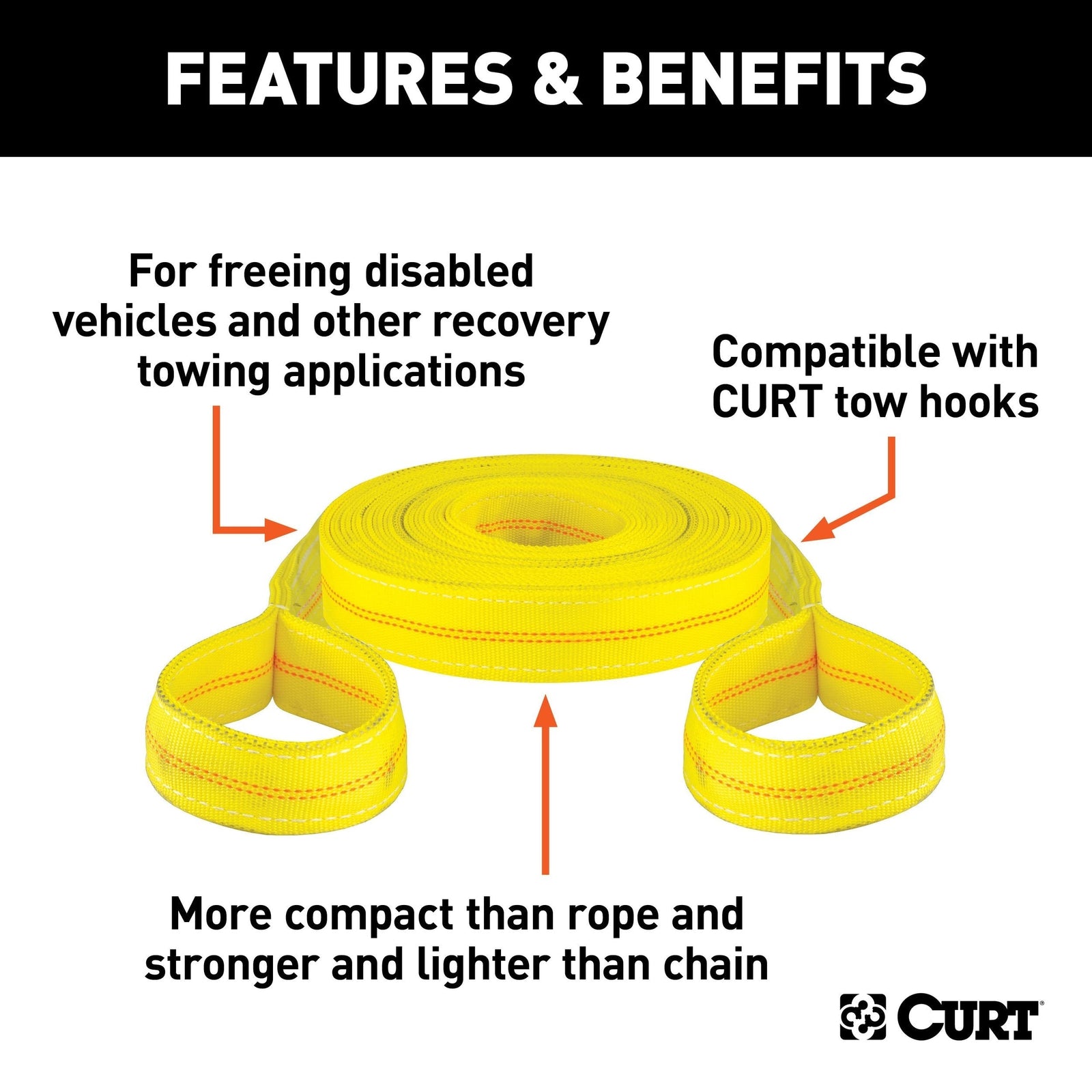 83066 2-in x 30-ft Tow Strap (9,000-lb, GVW) F9L3 - product image 7