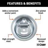 83710 1-1/8-in x 1-5/8-in Recessed Tie-Down Ring (1000-lb, Clear Zinc) L2A6 - product image 2