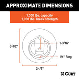 83710 1-1/8-in x 1-5/8-in Recessed Tie-Down Ring (1000-lb, Clear Zinc) L2A6 - product image 3