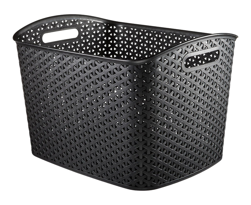 My Style Extra Large Woven Storage Basket, Black O6T8