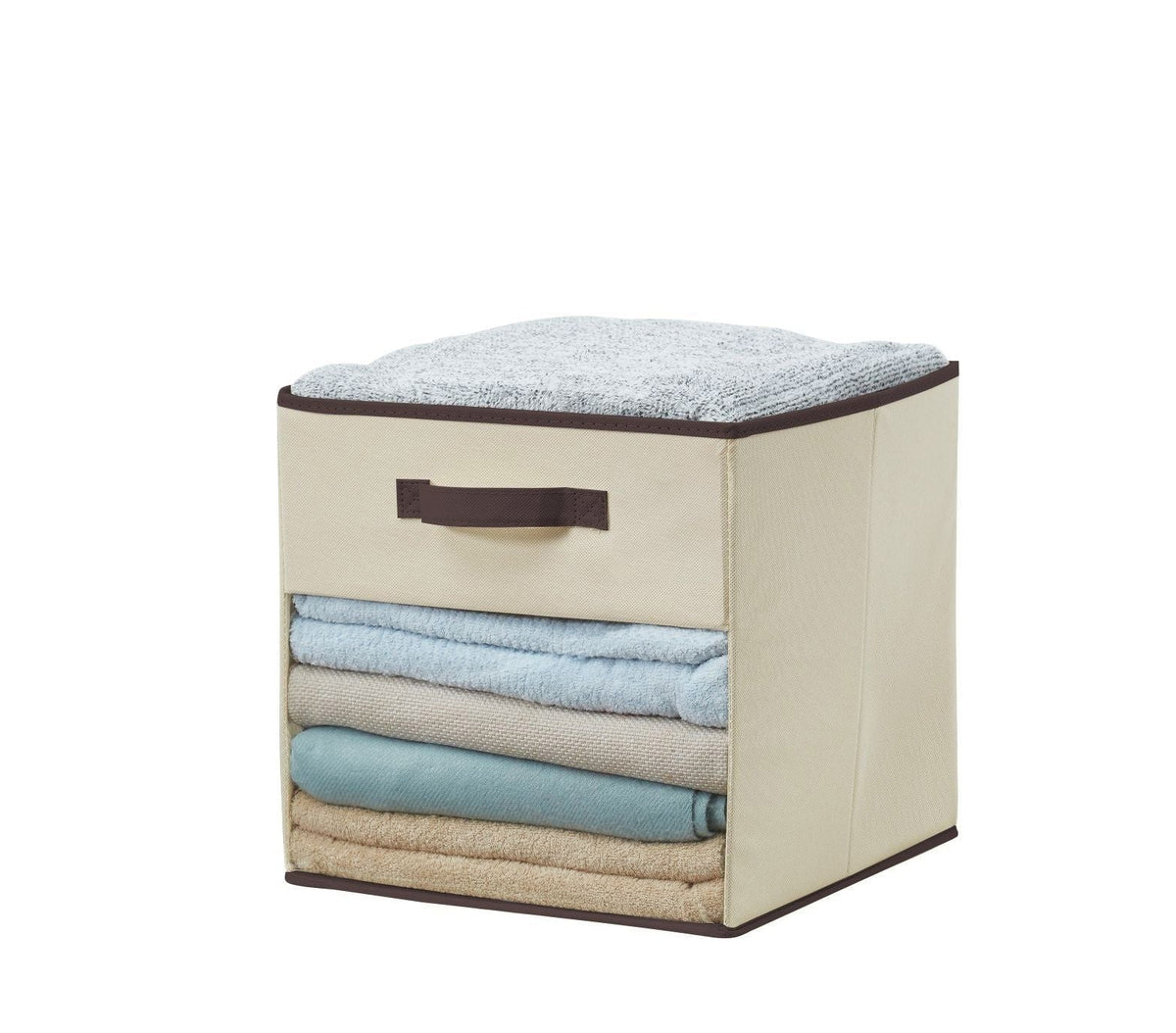 Collapsible Transparent Front Cube, 11-in, 6-pk, Beige A1Q3 - product image 1