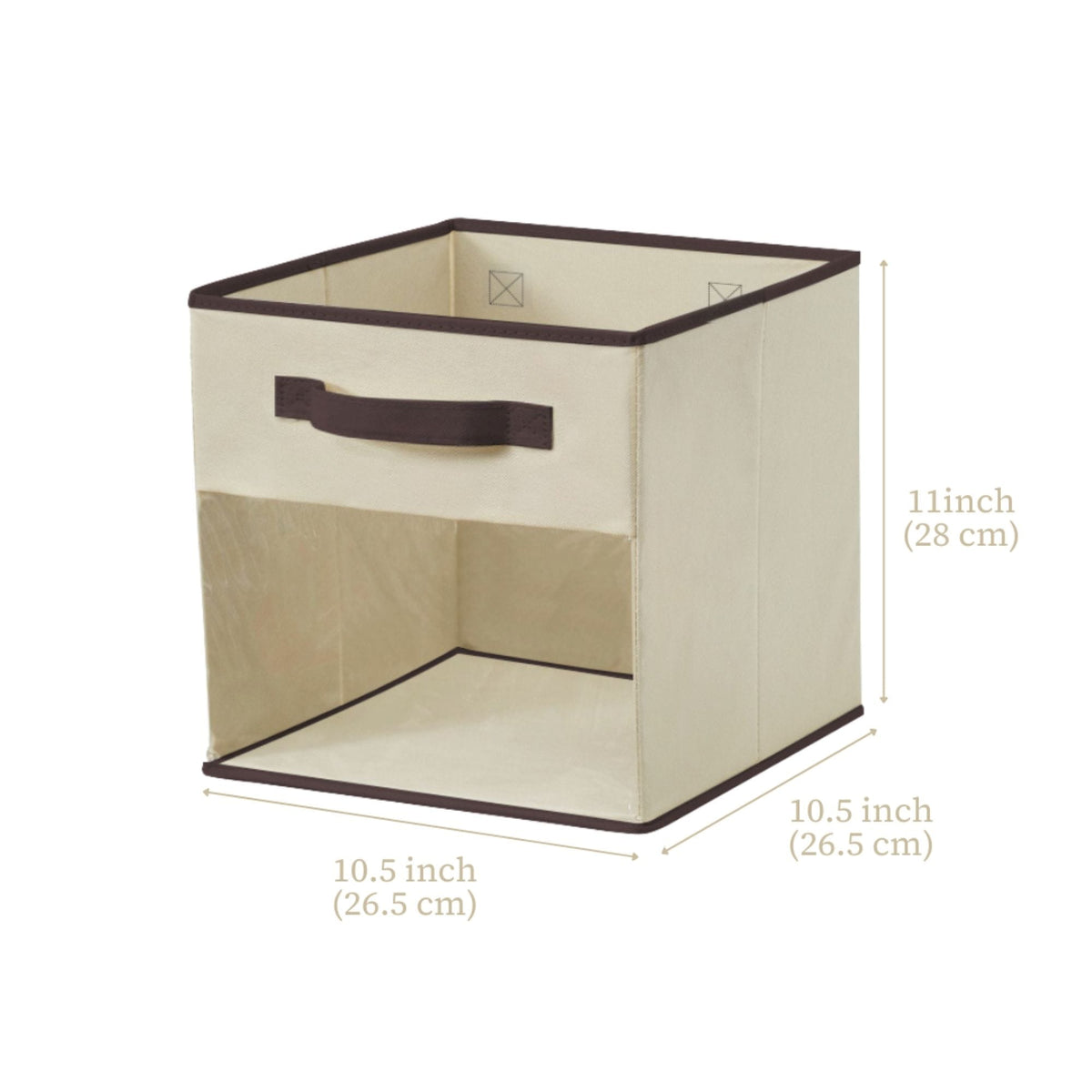 Collapsible Transparent Front Cube, 11-in, 6-pk, Beige A1Q3 - product image 7