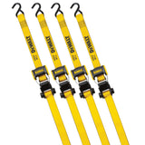 DXBC18004 1,800-lb Ratchet Tie-Down Straps, 1.25-in x 12-ft, 4-pk K8T1 - product image 1