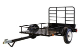 DK2 by Marlon 4x6-ft Single-Axle Black Open Rail Utility Trailer with Ramp Gate, 1314-lb Capacity F0U4 - product image 1