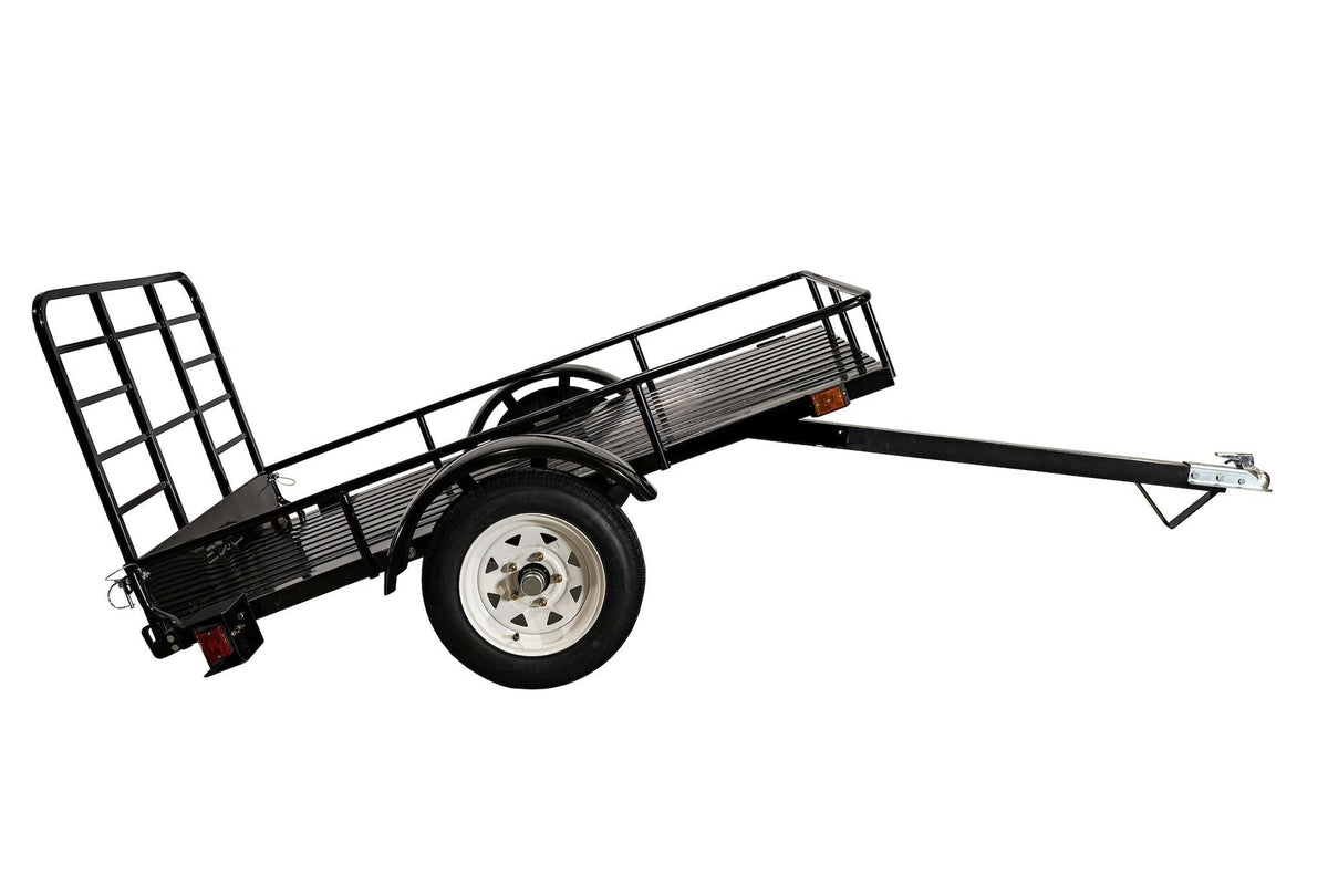 DK2 by Marlon 4x6-ft Single-Axle Black Open Rail Utility Trailer with Ramp Gate, 1314-lb Capacity F0U4 - product image 2
