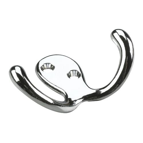 Double Wardrobe Hook, Chrome, 4pk C5R5
