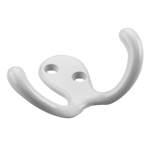 Double Wardrobe Hook, White, 4pk J9K5