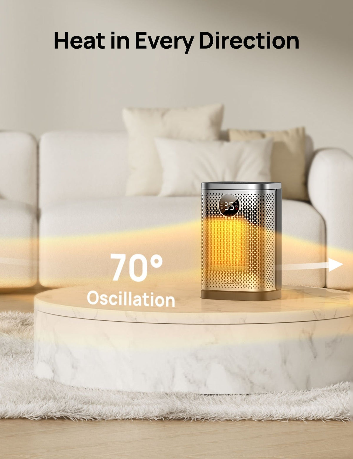 Home 1500W Portable Indoor PTC Ceramic Space Heater X9D3 - product image 6