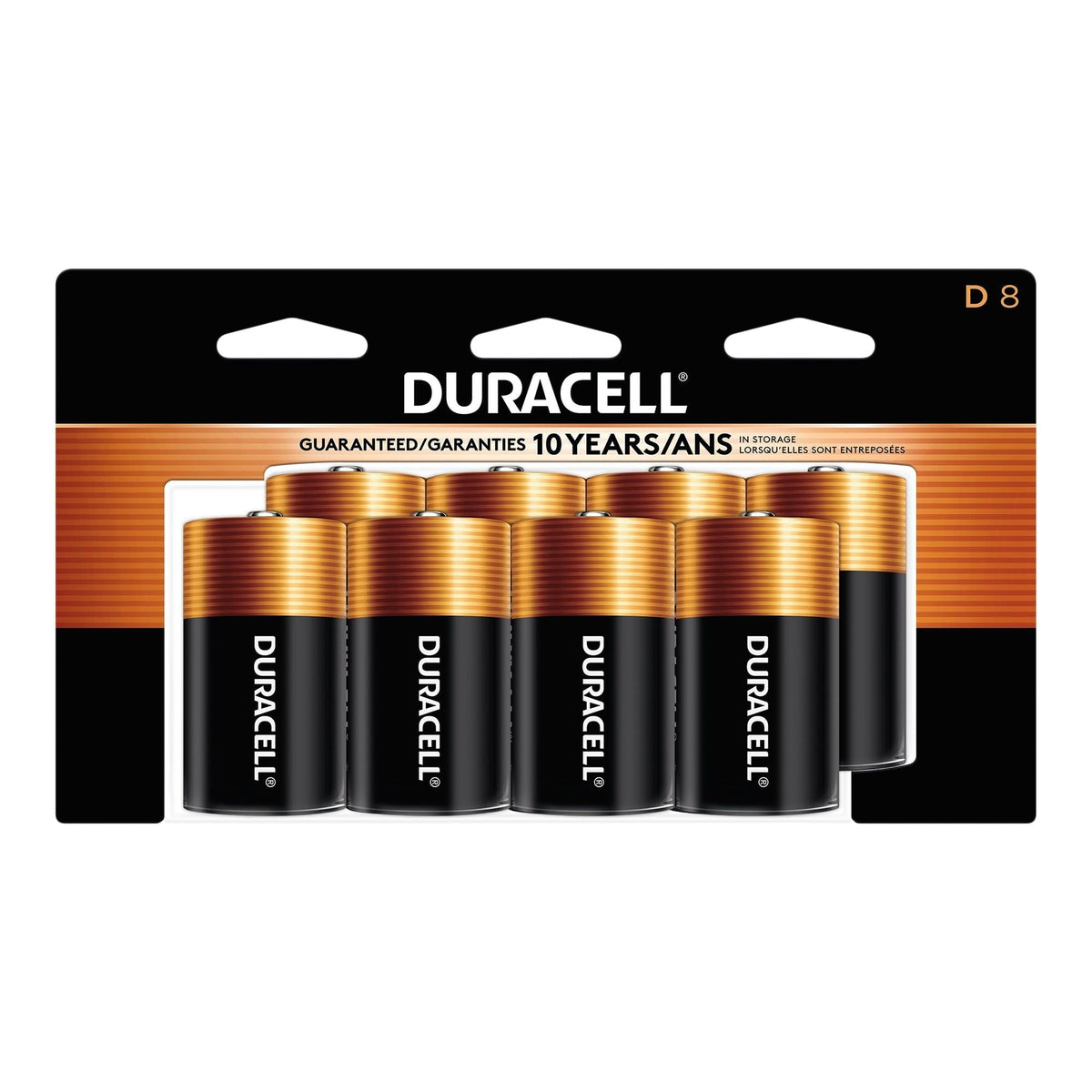 Coppertop D Alkaline Batteries, All Purpose, 8-pk S0K5 - product image 1
