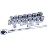 Tools 1-in Drive 12 Point Standard Socket & Attachment Set, SAE, 21-pk L6E4 - product image 1