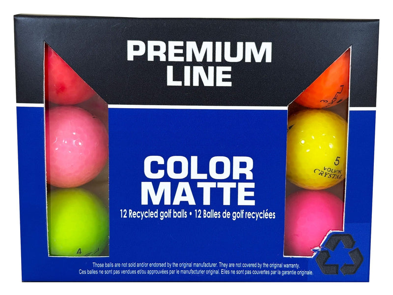Recycled Golf Balls, Mixed/Matte Colours, 12-pk R1T9