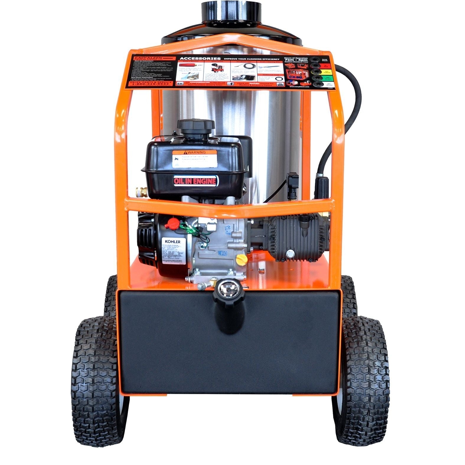 Commercial 2700 PSI 3 GPM 6.5 HP Engine Hot Water Wheeled Gas Pressure Washer G6O0 - product image 4