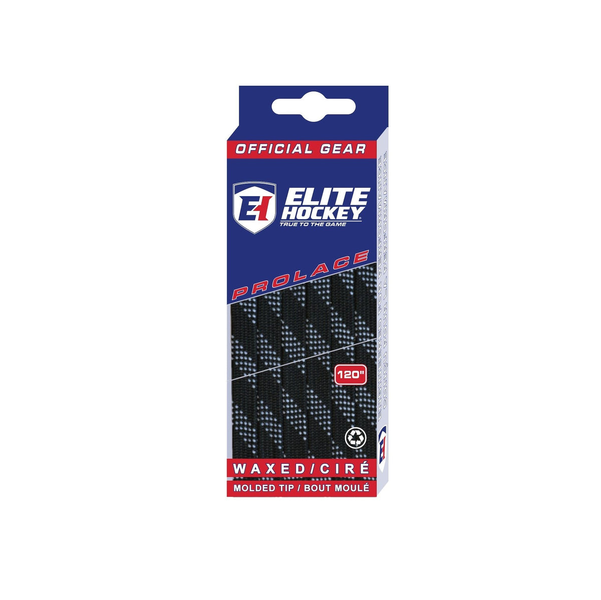 Hockey Prolace Skate Laces, Waxed, Black, Assorted Sizes N5C4 - product image 1