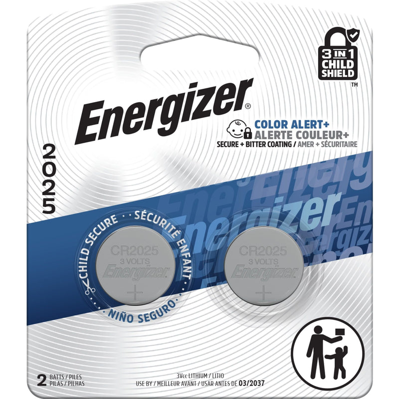 2-pk CR2025 3V / 3 Volt Lithium Coin Cell Batteries, Long Lasting C1O7