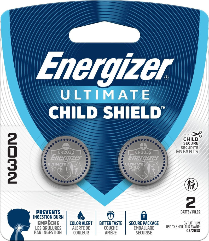2032 Child Shield Lithium Battery, 2-Pack A4Q1