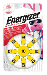 8-pk Size AZ10 1.4V / 1.4 Volt Zinc Hearing Aid Batteries, EZ Turn Lock L9M4 - product image 1