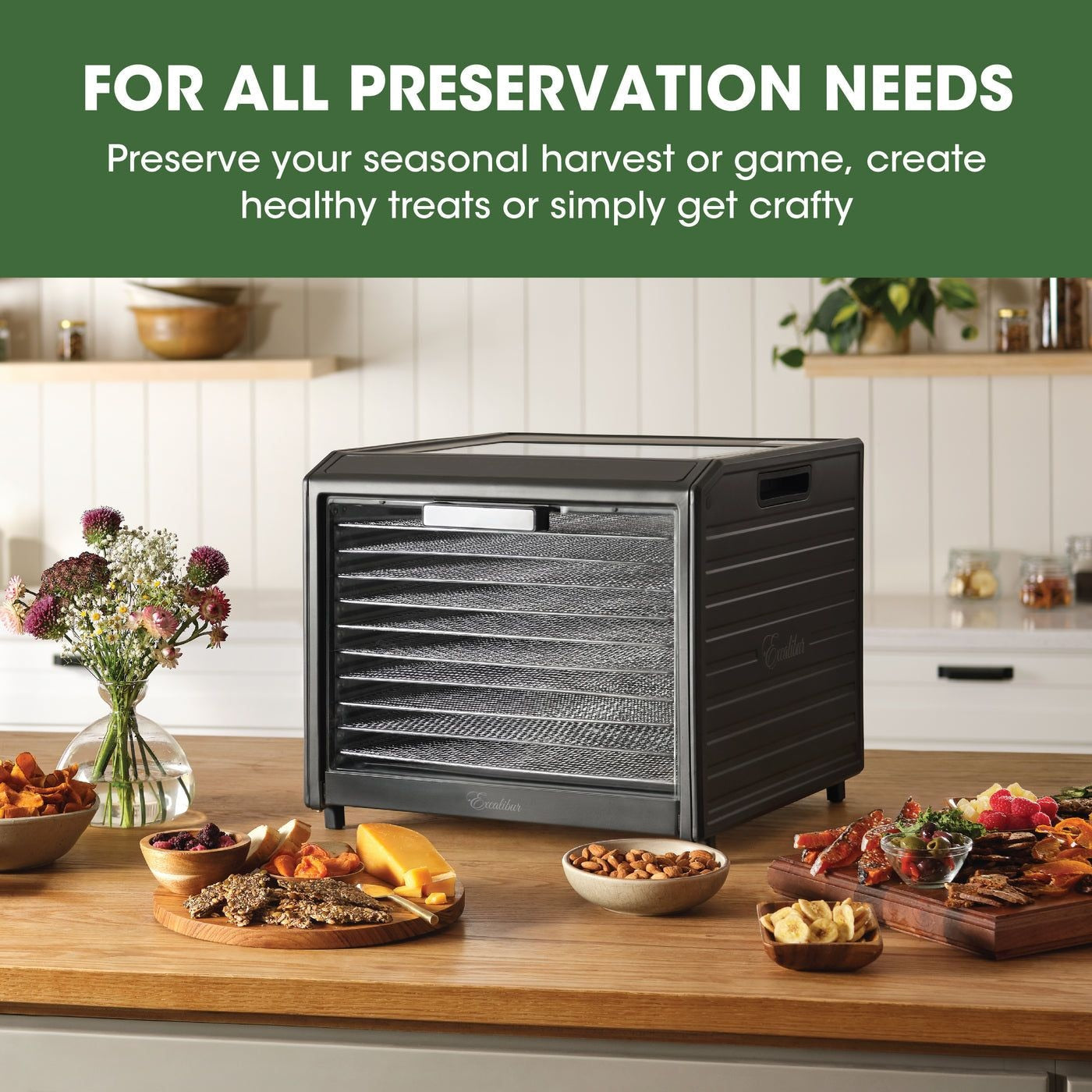 Performance Series 10-Tray Food Dehydrator, Steel, 700W, Stainless Steel, Black V1K6 - product image 6