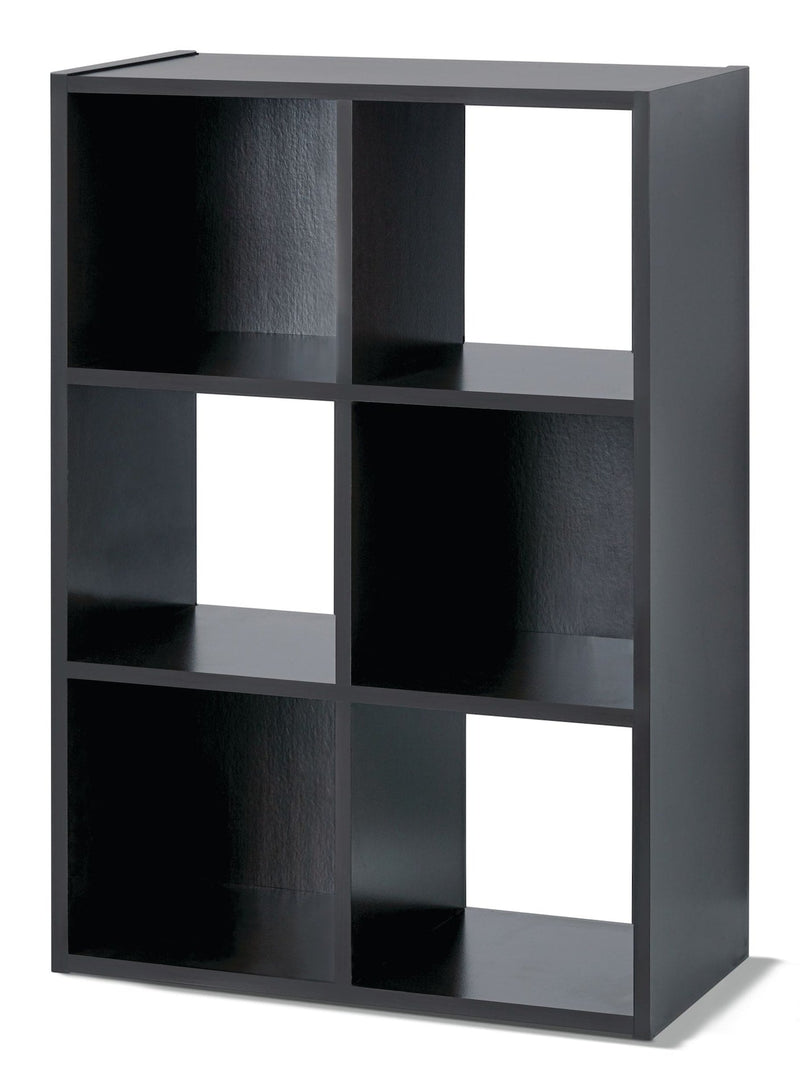 6-Cube Storage Organizer, Bookcase/Bookshelf, Dark Brown Finish R0B3
