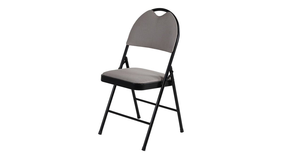Fabric Folding/Compact Chair, Beige Fabric & Black Frame R4R0 - product image 1