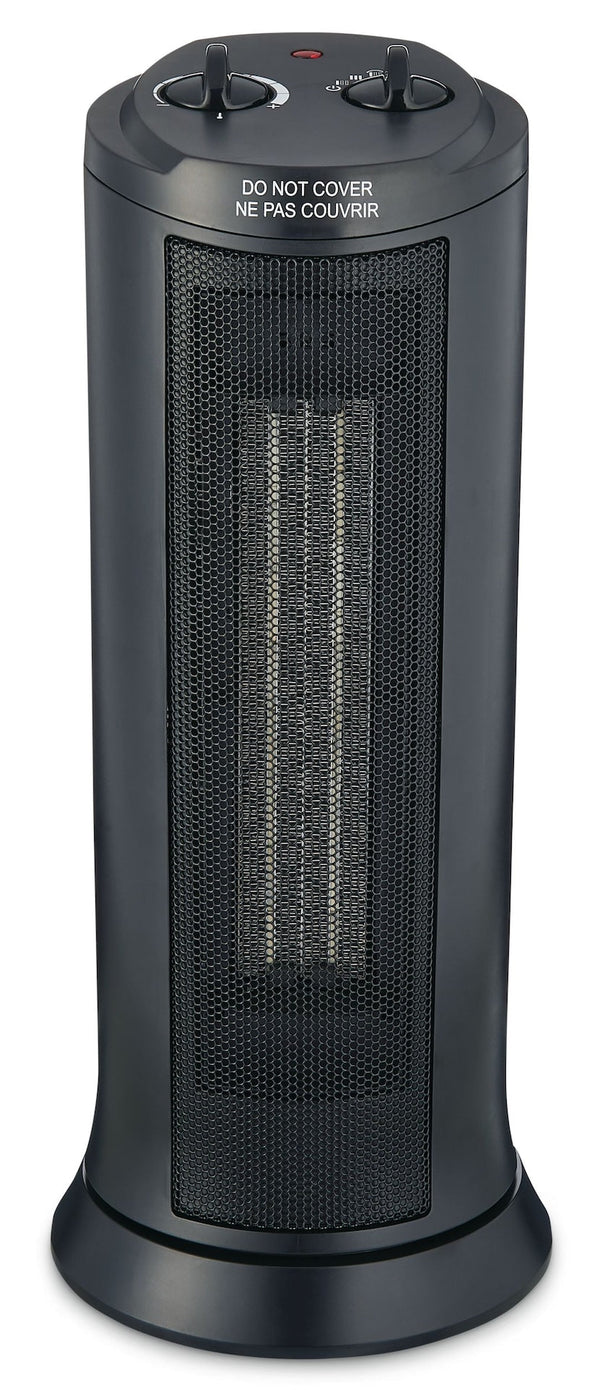 Oscillating Tower Ceramic Space Heater withThermostat, 1500W, Black L7L7