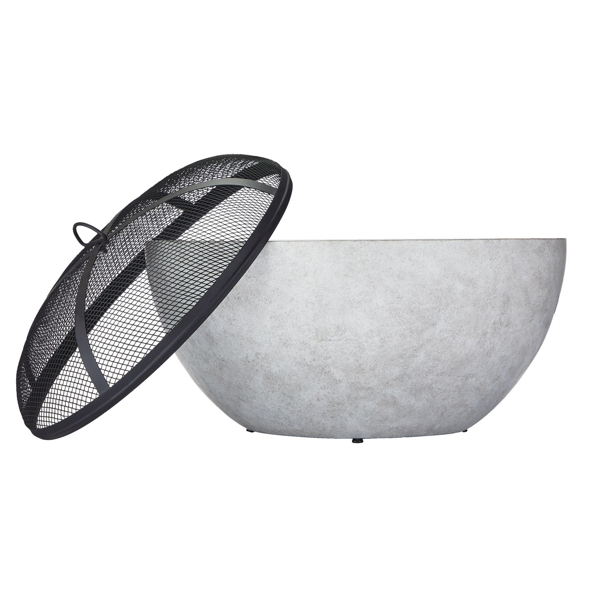 Outdoor Round Steel Wood Burning Firepit with Spark Screen, 24-in X6U6 - product image 4
