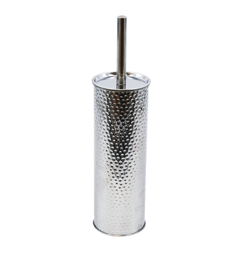 Stainless Steel Compact Long Reach Toilet Brush, Hammered Finish L5N8