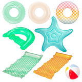 Party Pack Pool Loungers with Inflation Tool, 9-pc F0T9 - product image 1