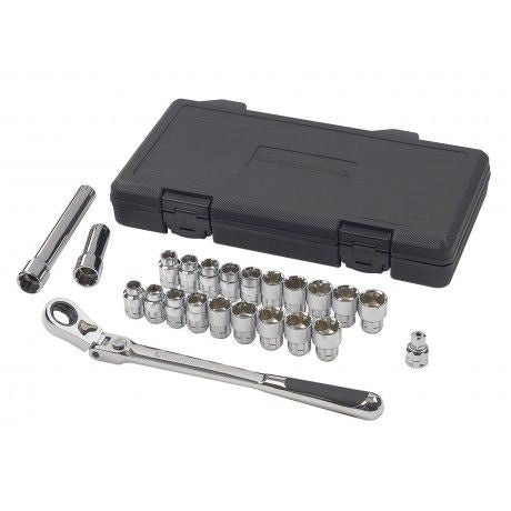 Pass-Thru 3/8-in Drive Socket Set 23-pc, SAE/Metric S3X0