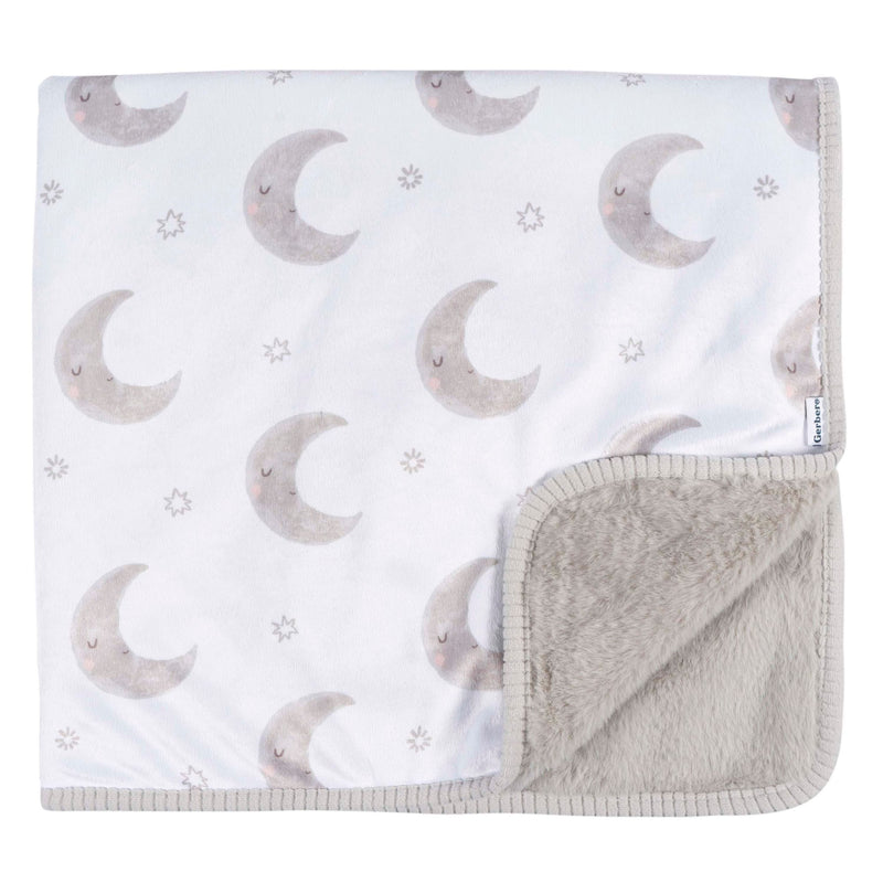 Childrenwear 2-Ply Celestial Moons Ultra-Soft Plush Blanket for Babies J0L4