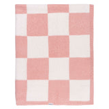 Childrenwear Pink Checkered Silky Mink Baby Blanket G8N7 - product image 1