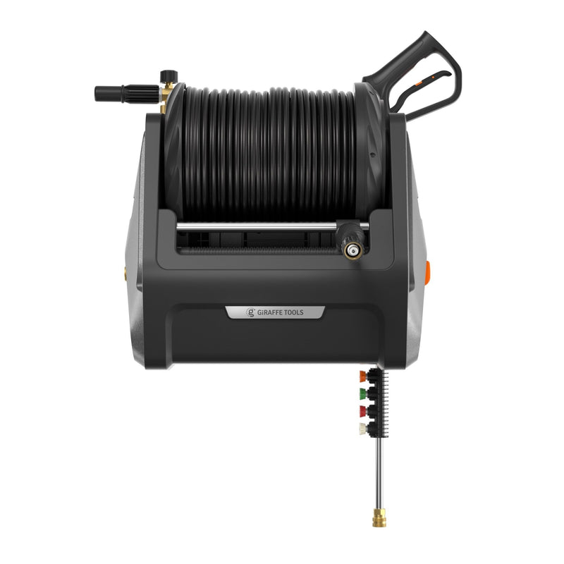 Tools Grandfalls G30 Wall Mounted 2100 PSI 2.2 GPM Brushless Retractable Electric Pressure Washer with 100-ft Hard Hose J1I4