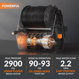 Tools Grandfalls G30 Wall Mounted 2100 PSI 2.2 GPM Brushless Retractable Electric Pressure Washer with 100-ft Hard Hose J1I4 - product image 5