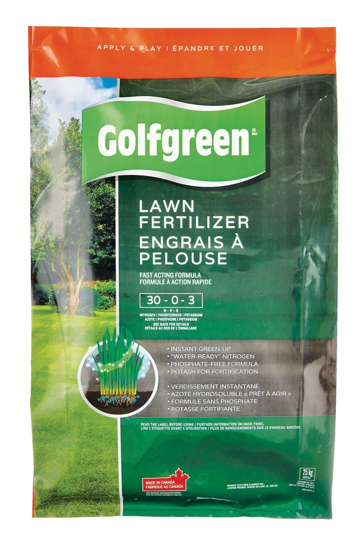 Lawn Fertilizer, 30-0-3, 25-kg R0E0 - product image 2