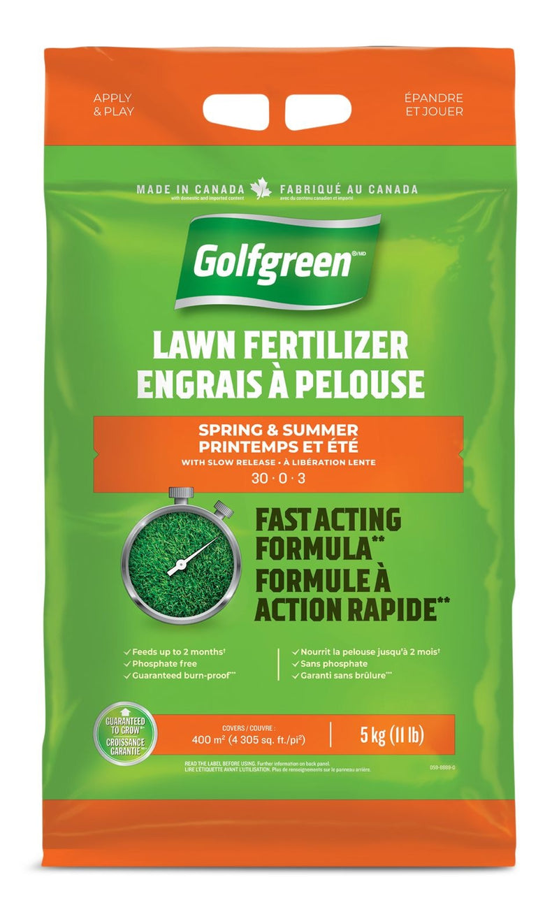 Lawn Fertilizer, 30-0-3, 5-kg Q5D3