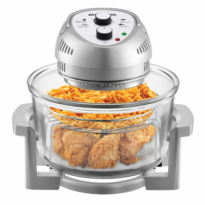 Glass Air Fryer, Silver Y5Q9