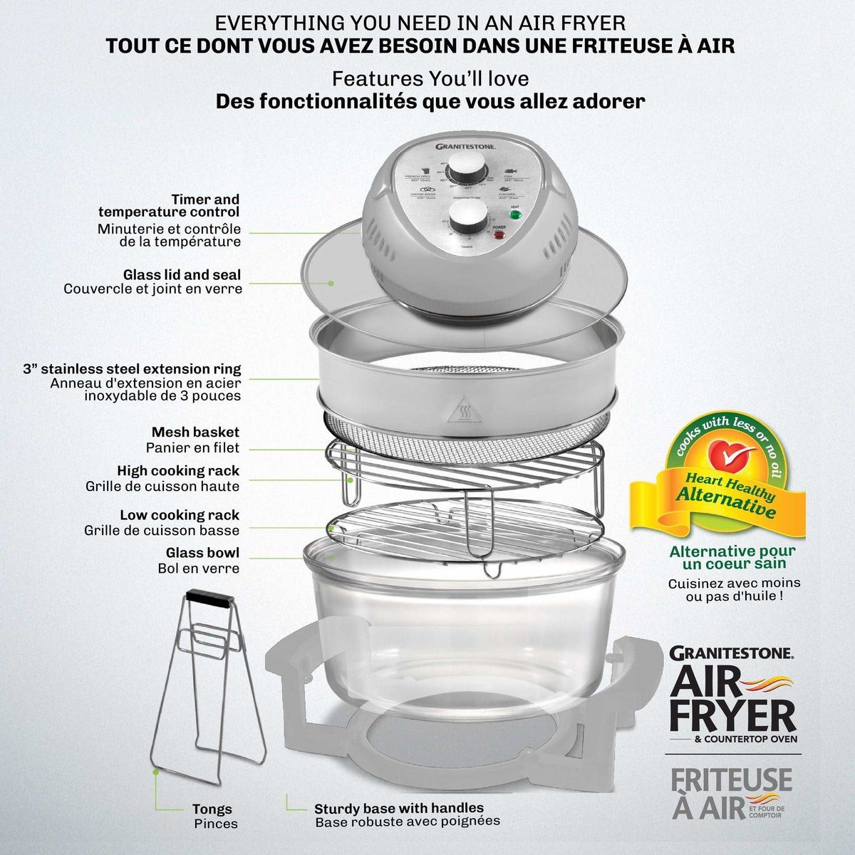Glass Air Fryer, Silver Y5Q9 - product image 7