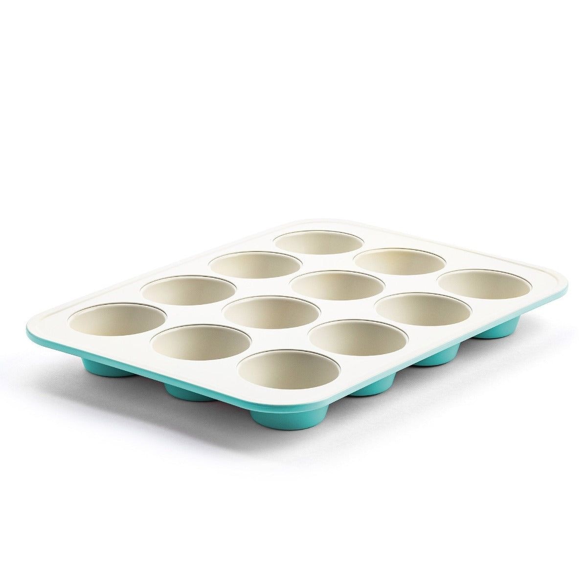 Green Pan Teal Ceramic Non-Stick Muffin Pan, 12-Cup S0M5 - product image 1