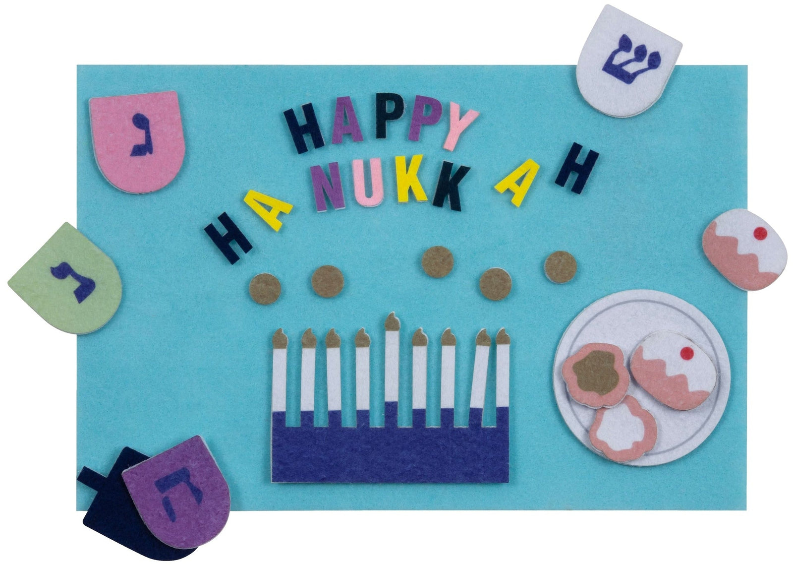 Hanukkah" Felt Interactive Activity Play Board Kit, 30-pc, for Hanukkah N4L8 - product image 3