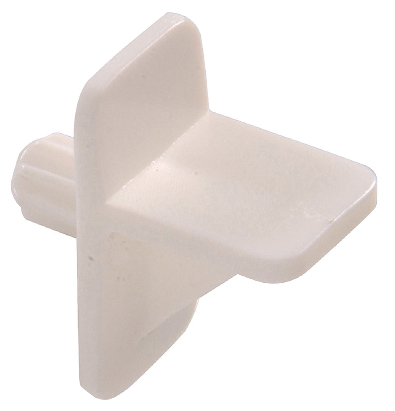 Plastic Square Shelf Pin, Easy to InstAll, 1/4-in, White Y6F5
