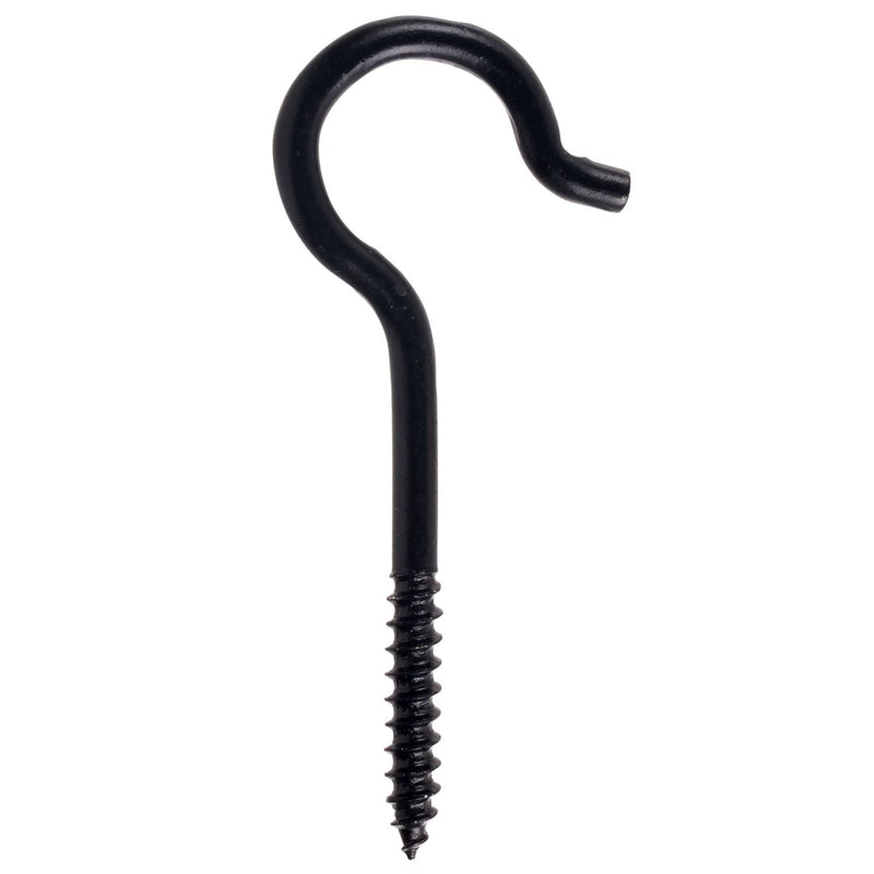 Screw Hook, 3-3/8-in, Black U2E4