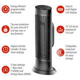 HCE352C Digital Tower Ceramic Space Heater withThermostat, 1500W, Black H9B2 - product image 4