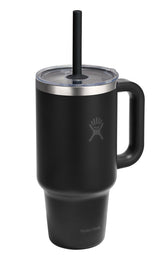 Stainless Steel Insulated Travel Tumbler Cup with Clear Straw Lid & Handle, Various Colours, 32-oz X9Y0 - product image 1