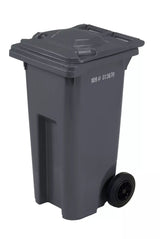 Mastercart Plastic Rectangular Wheeled Garbage Can, Black, 120-L R8Z4 - product image 1