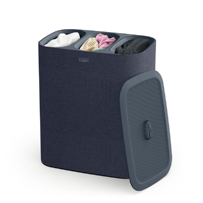 & Tota Trio Laundry Hamper Separation Basket, Black, 90-L D8W6