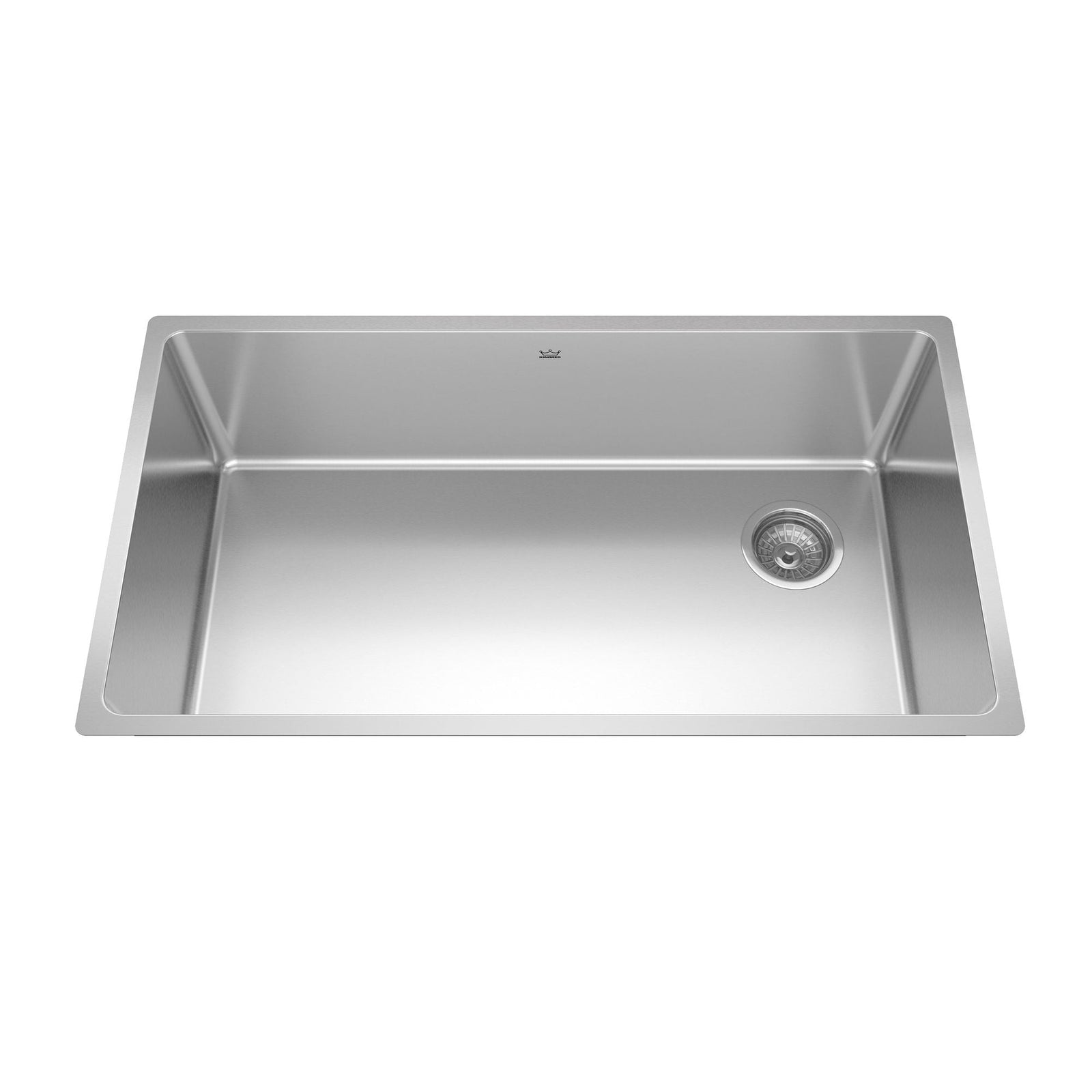 Brookmore Undermount Single Bowl Off Set Waste Kitchen Sink, 32.5-in x 18.1-in x 9-in, Stainless Steel K9A4 - product image 1