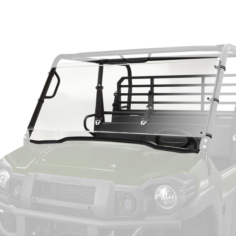 Uncoated Full Fixed Windshield, Kawasaki Mule PRO FXT I7U7