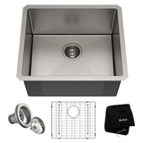 Standard PRO Undermount Stainless Steel Single Bowl Kitchen Sink, 21x18x10-in O6P5 - product image 1